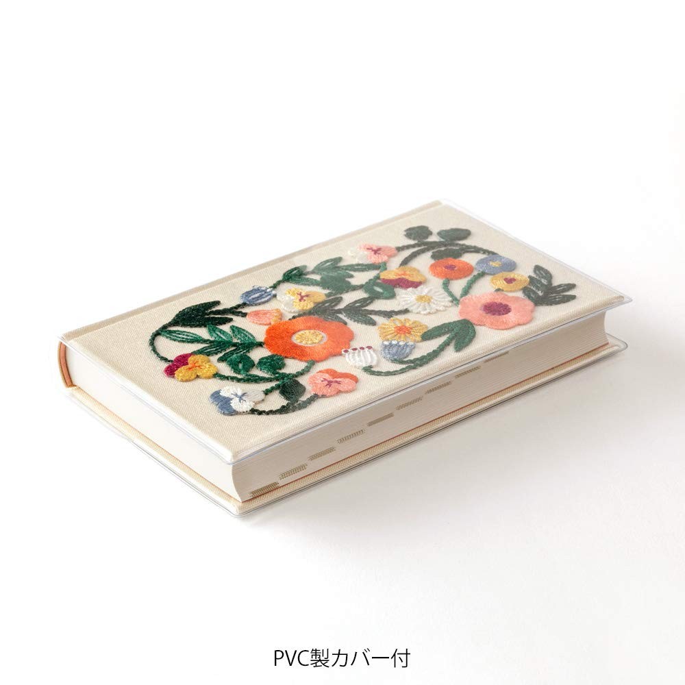 DESIGNPHIL 12883006 Diary, 5 Years Consecutive Embroidery, Floral Print, Beige