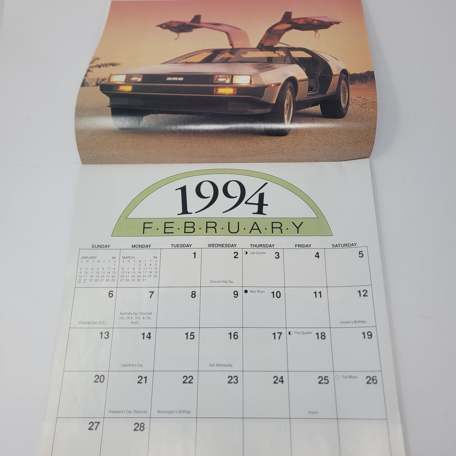 Vintage 1994 Hot Cars 16-Month Wall Calendar Renaissance Star Sports Car