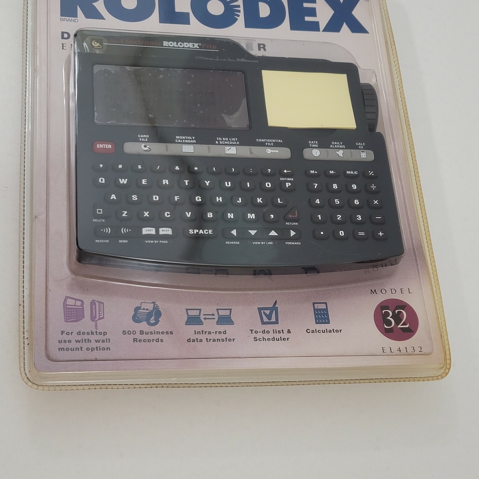 Vintage Rolodex 32K Electronic Desktop Organizer EL4132 New! 1994