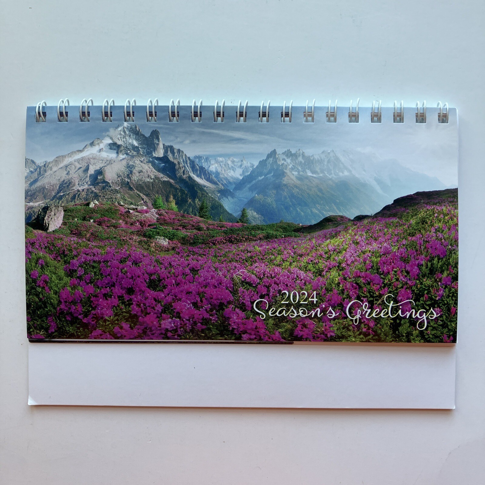 Nature Seasons Greetings 13 Month Planner 2024 Standing Easel Desk Calendar