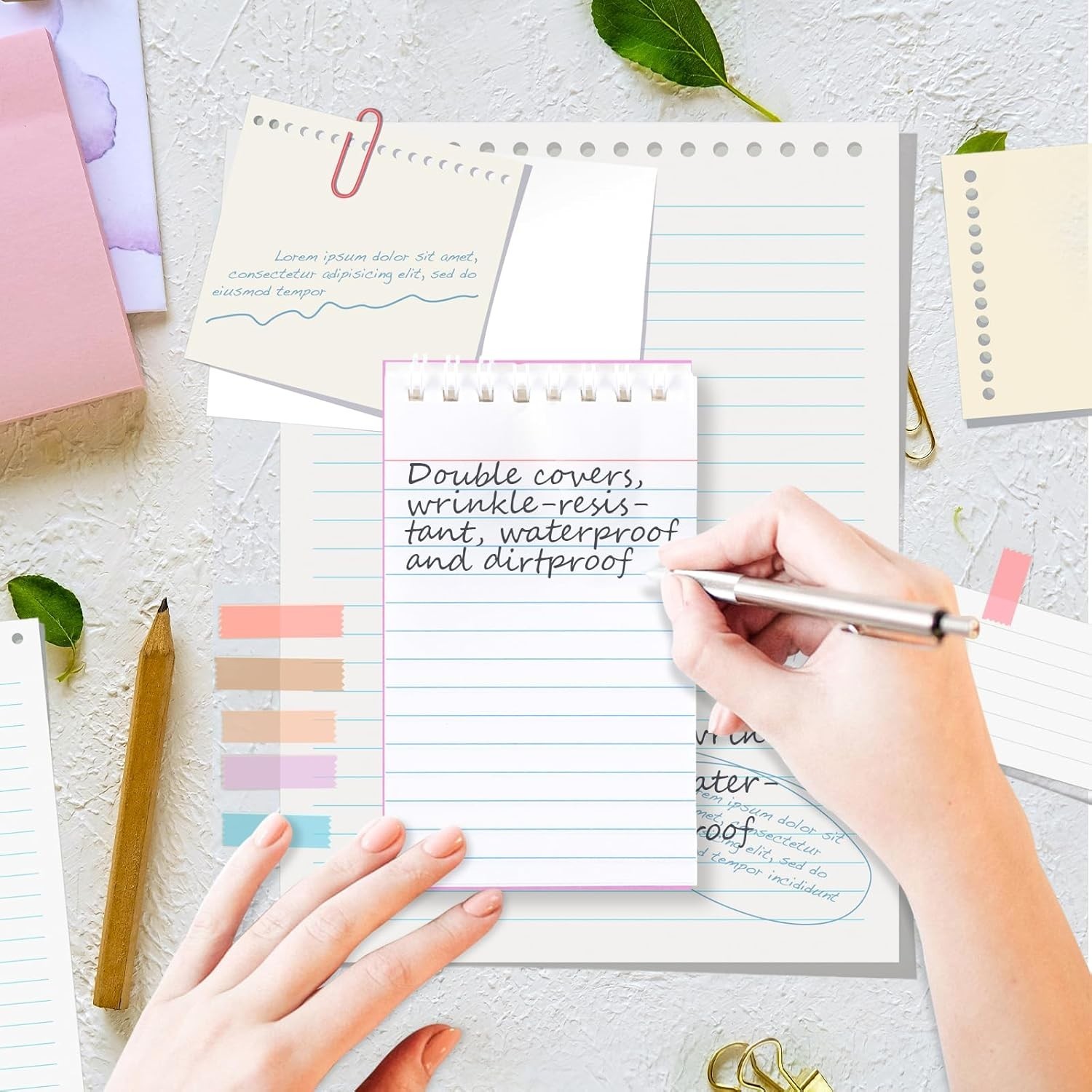 Smooth Writing 3×5 Mini Notebooks – 6 Pack, Ideal for School, Office, and Travel