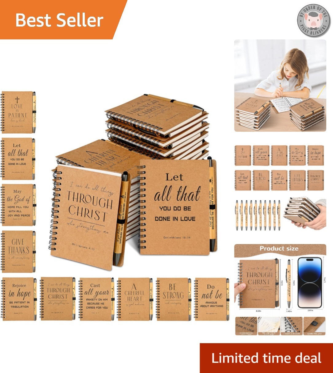 60 Bulk Christian Spiral Notebooks with Pens – Perfect Gifts for All Occasions