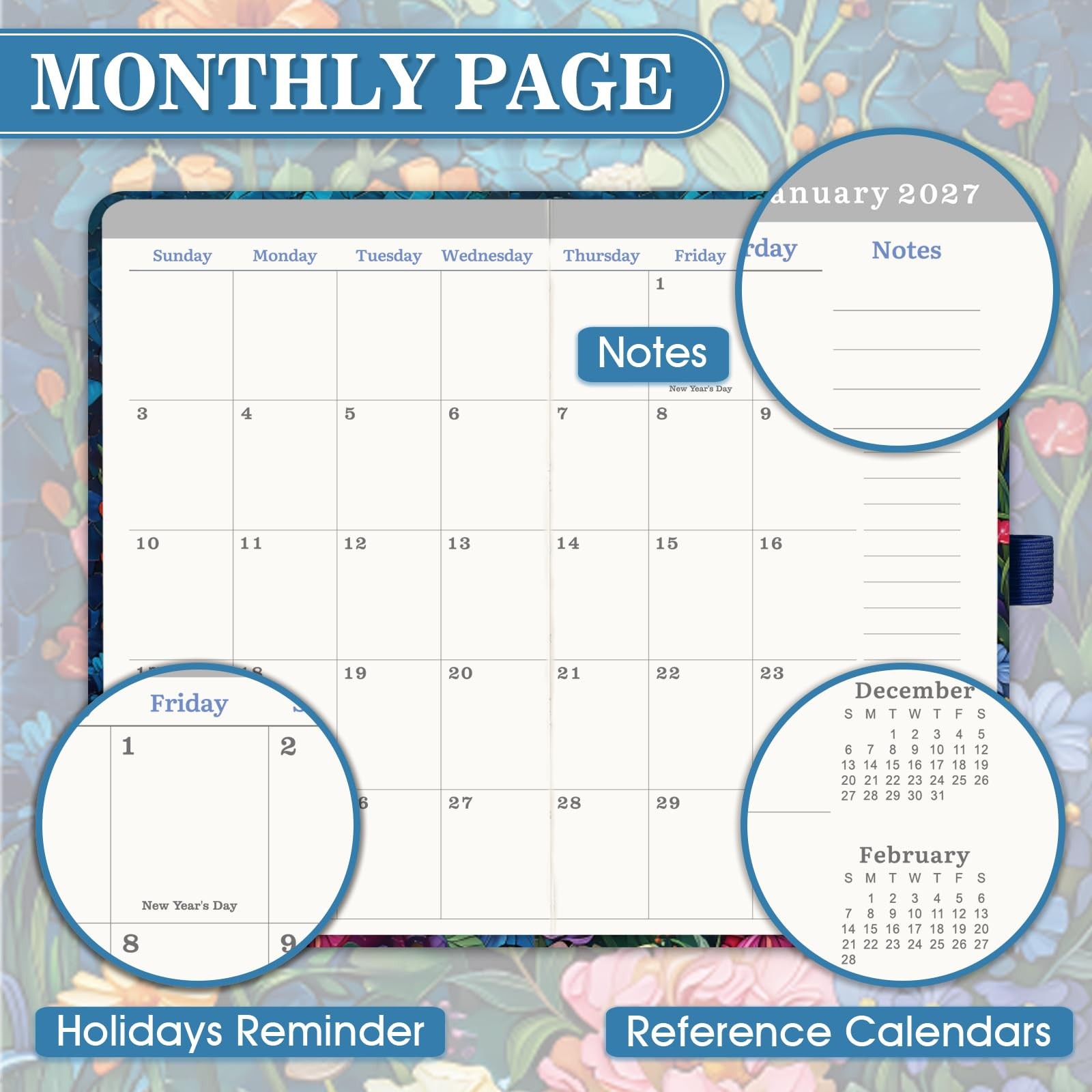 2027-2029 Pocket Planner/Calendar – 3 Year Monthly Planner 2027-2029, January…