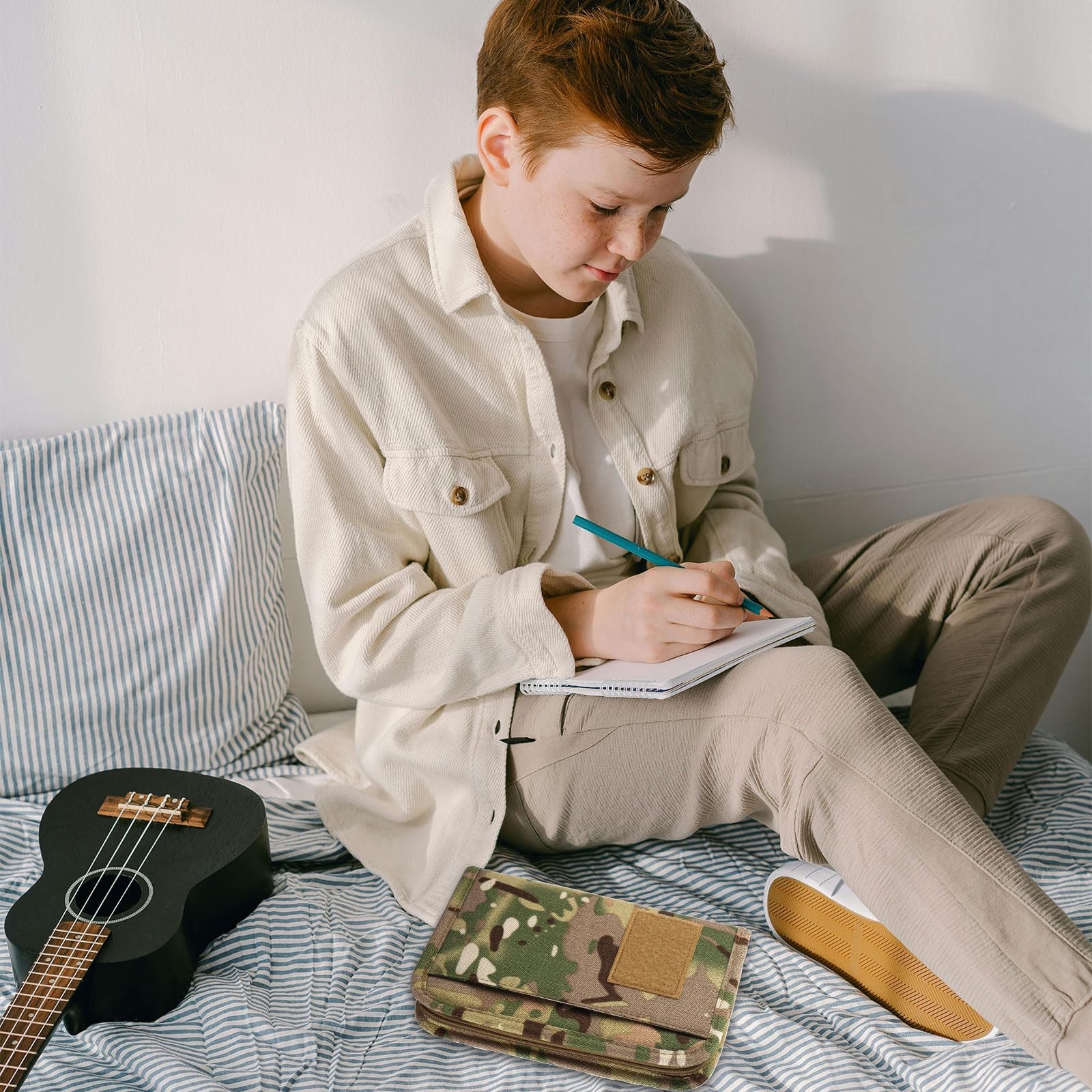 Military Army Ring Binder Zippered Portfolio M, As Shown in the Picture