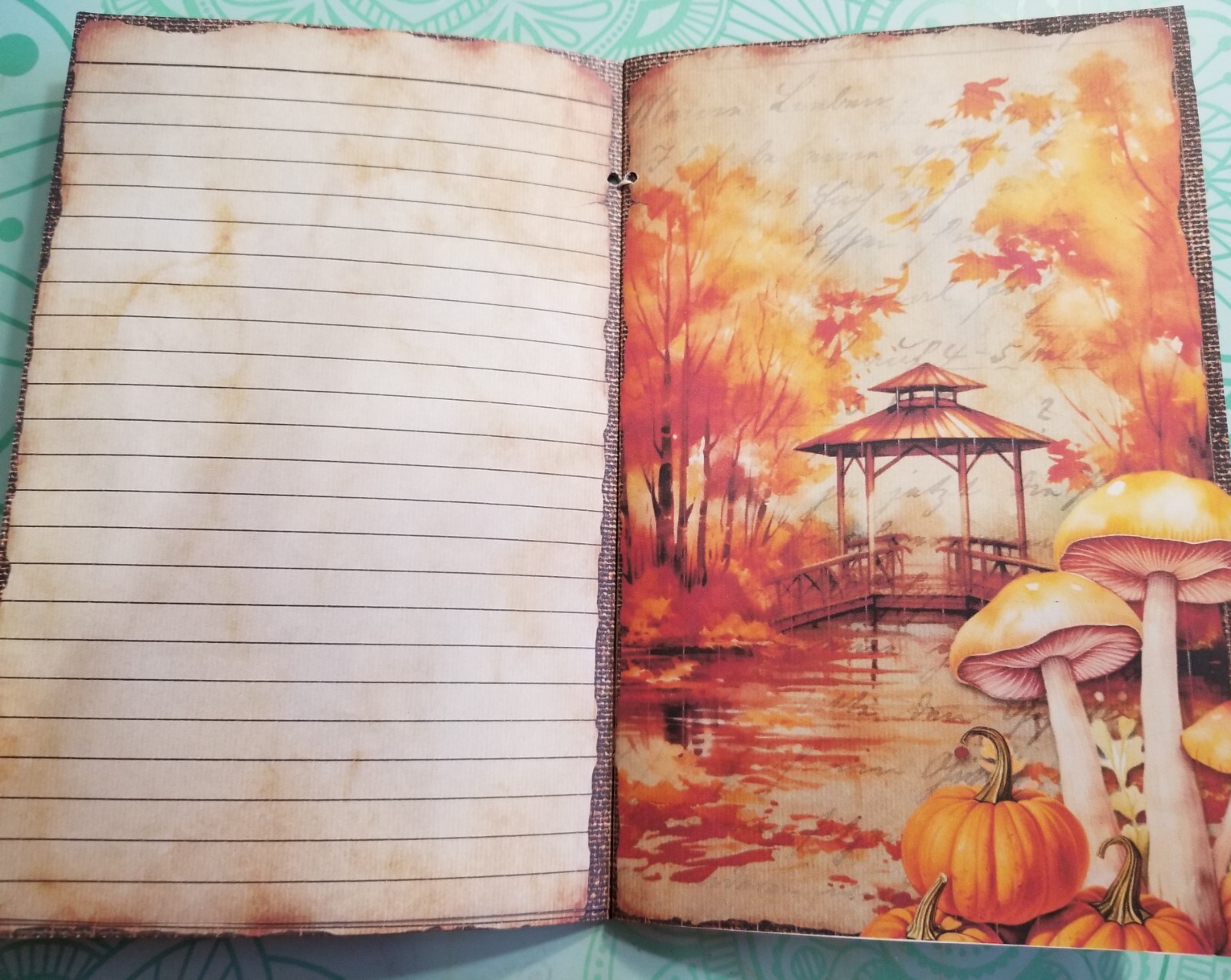 Junk Journal Blank Booklet “FOREST FAIRIES” HANDMADE FULL SIZED 9X6 40pgs