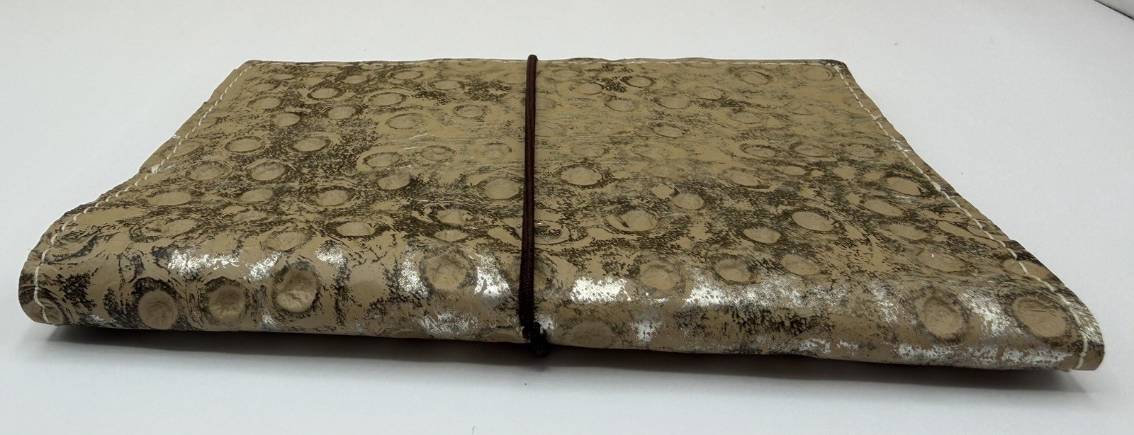 Sojourner Pocket Traveler’s Notebook Metallic Silver Spotted Leather TN Cover