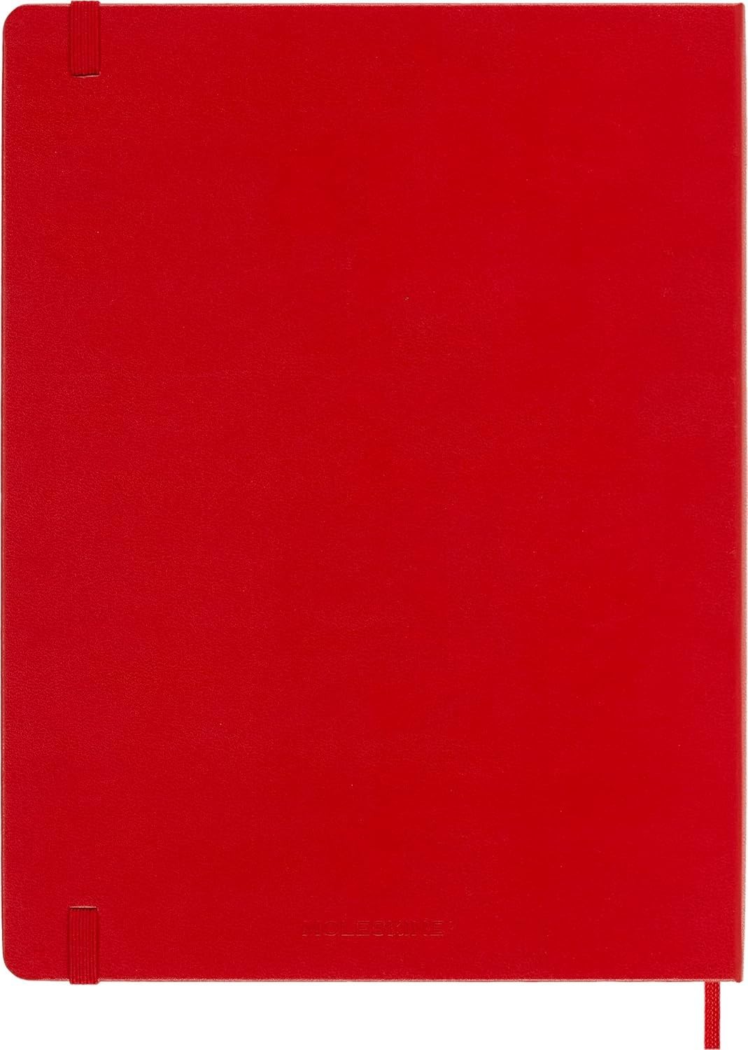 XL Scarlet Red Moleskine Classic Notebook Durable Elastic Closure Journal