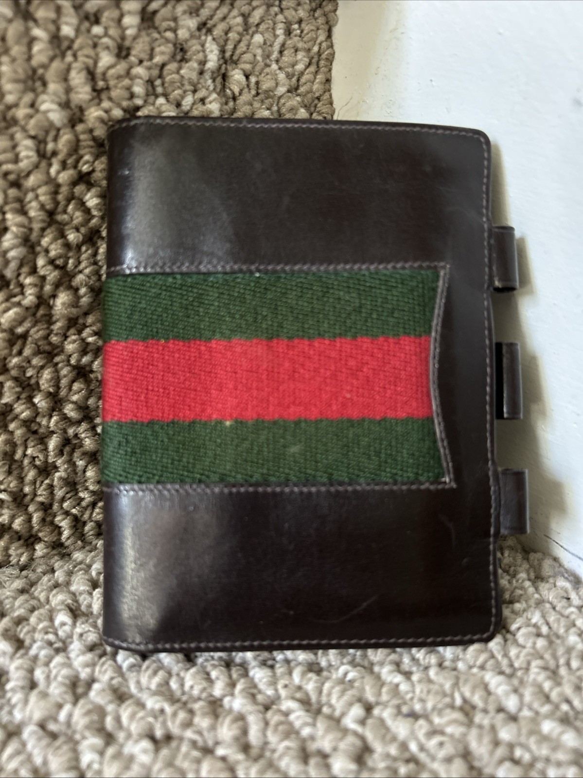 Vintage 1974 Gucci Brown Leather Mini Agenda/Wallet Made In Italy /No Pen