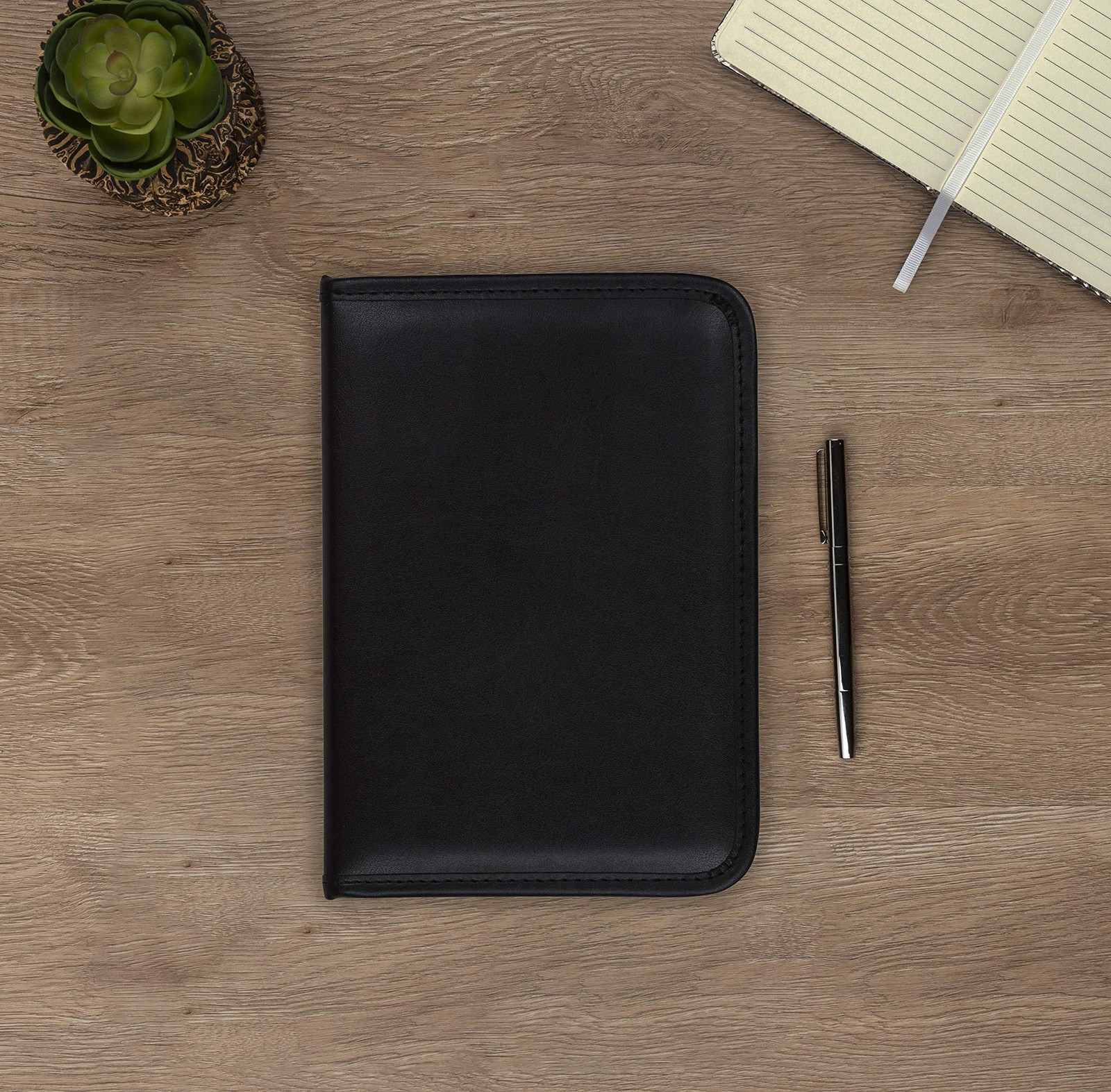 Professional Padfolio Business Portfolio Black Includes 5×8 Writing Pad