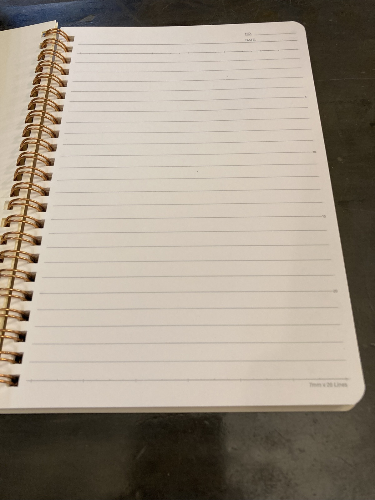 Twin-Wire Binding Notebook 160 Pages Wide Ruled Business Journal with Pocket