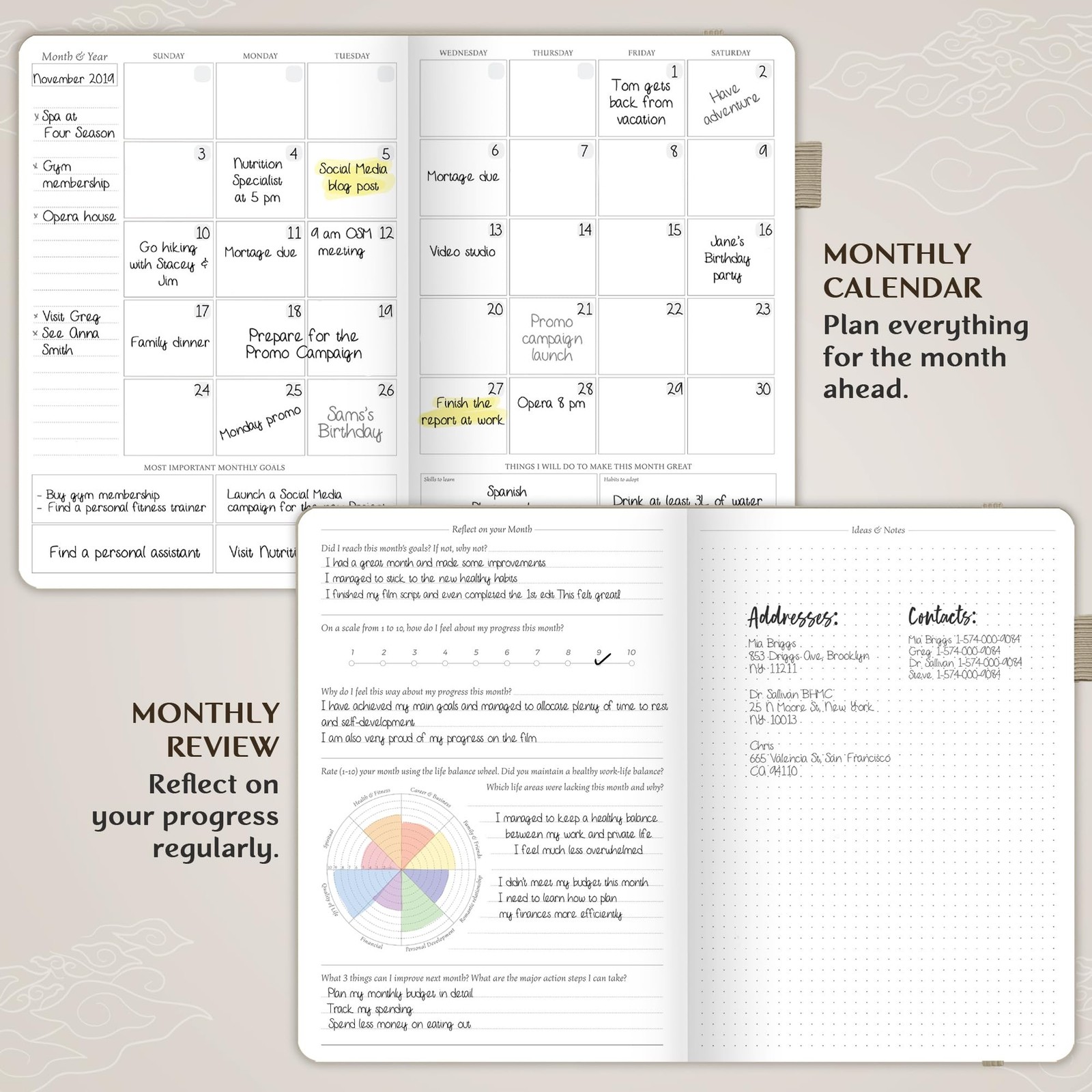 Legend Planner PRO – Deluxe Weekly & Monthly Life Planner to Increase Prod