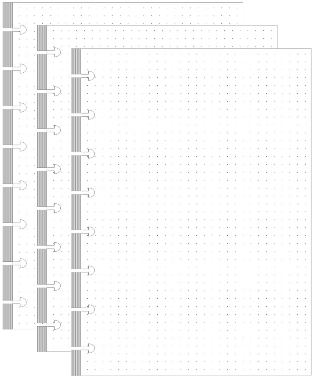 3 PCS Junior TUL Discbound Dotted Refill Paper 8Disc 300 Sheets 5.8×8.2 Inch