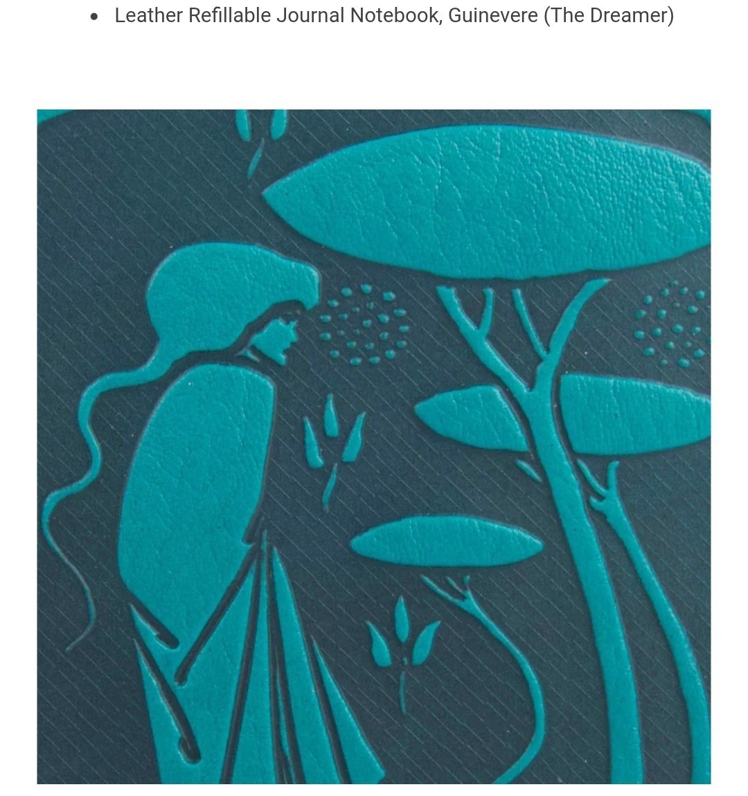 Oberon Design Leather Journal Planner “The Dreamer” Sky Blue / Aqua Blue 6″x9″