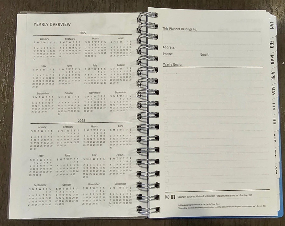 2027 Blue Sky Lindley Calendar Year Weekly & Monthly Planner (3″ x 6″)