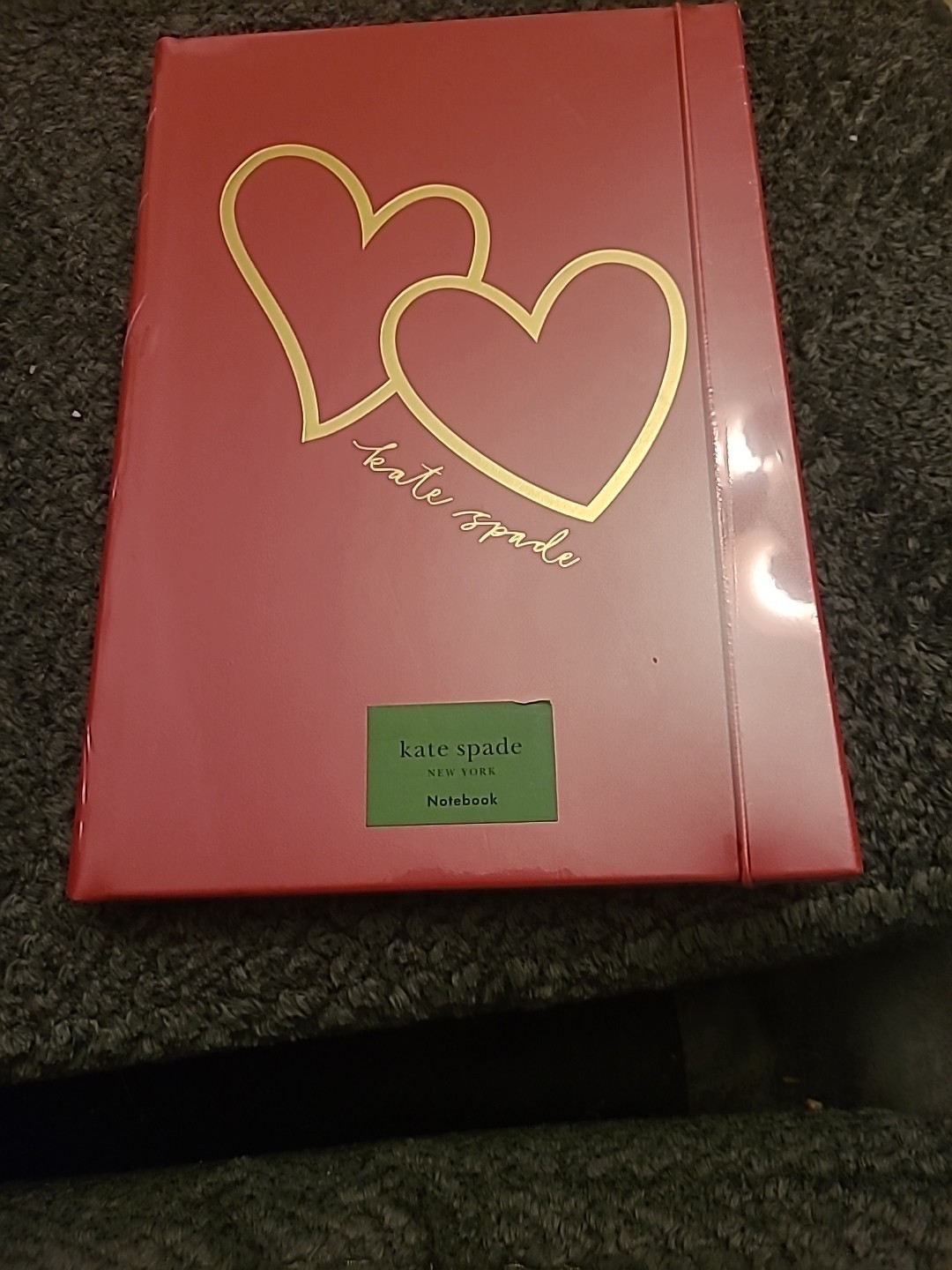 Kate Spade New York HEARTS TAKE NOTE NOTEBOOK 168 Lined Pages/Ribbon/Pocket