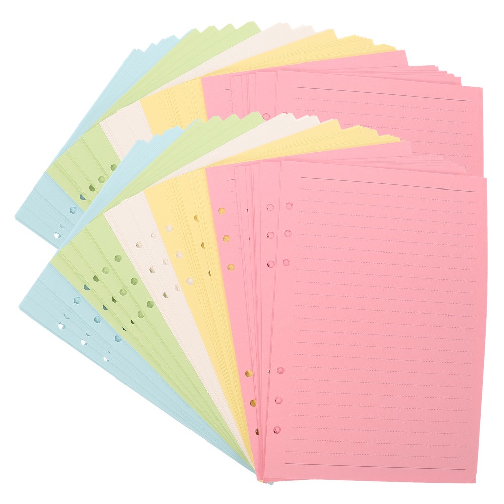 2 Sets Reusable Loose Leaf Planner Inserts A5 Binder Refill Paper Smooth Writing