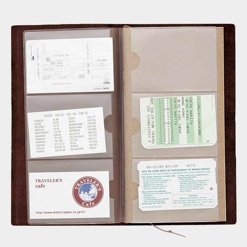 Traveler’s Notebook Refill Business Card File 12 Pocket PVC Japan 14301006