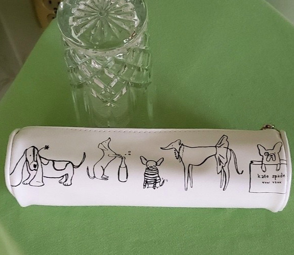 KATE SPADE DOG PARTY JOURNAL + PEN/PENCIL CASE SET:NWT