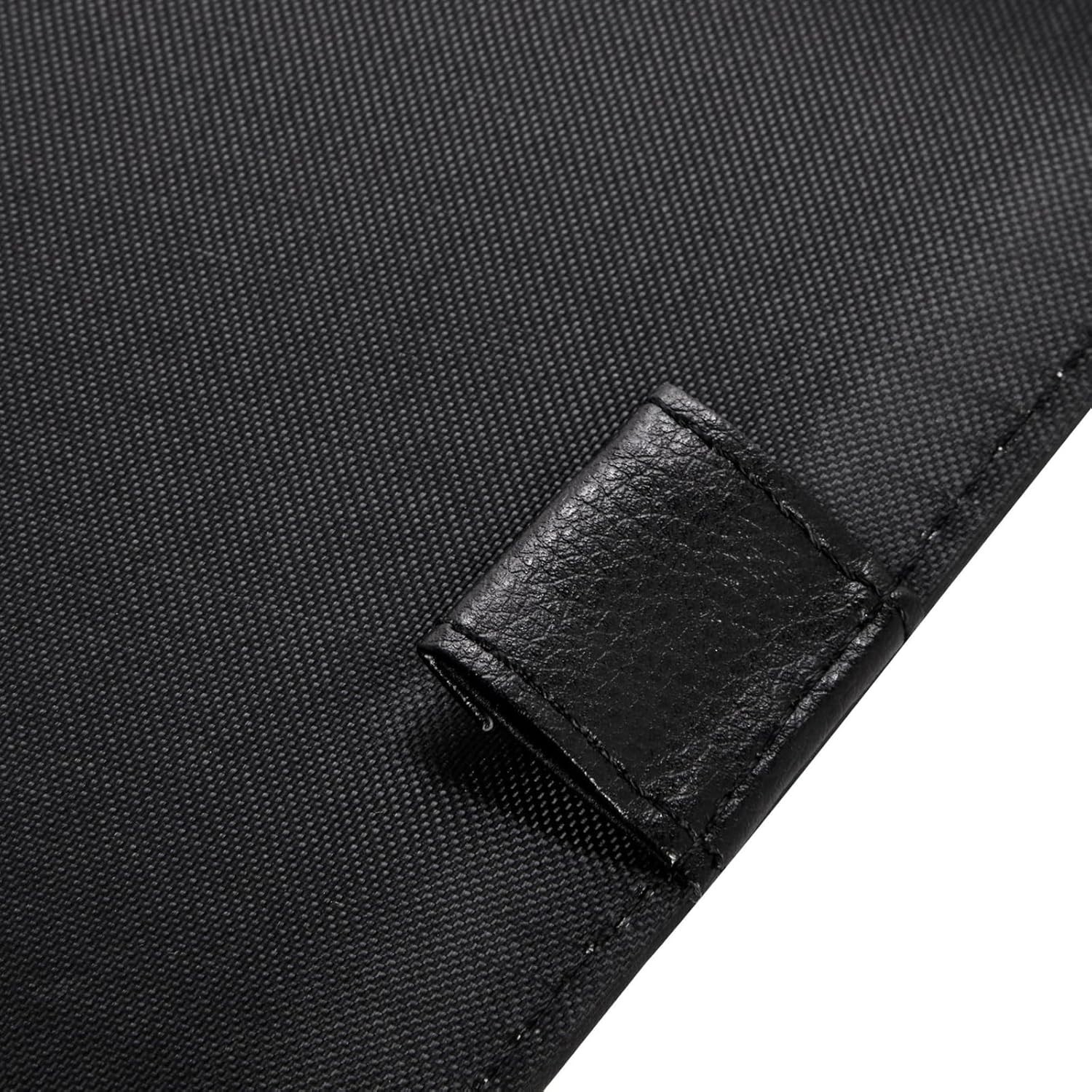 Check Binder Black Faux Leather 7-Ring 14×10 Fits 600 Checks Organizer