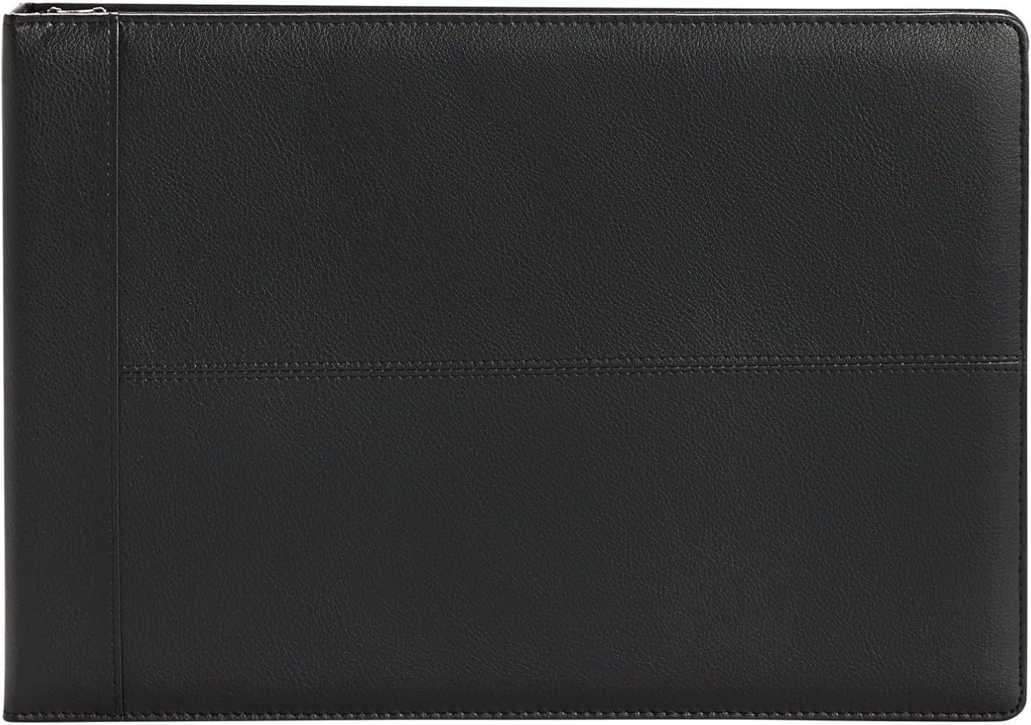 Check Binder Black Faux Leather 7-Ring 14×10 Fits 600 Checks Organizer