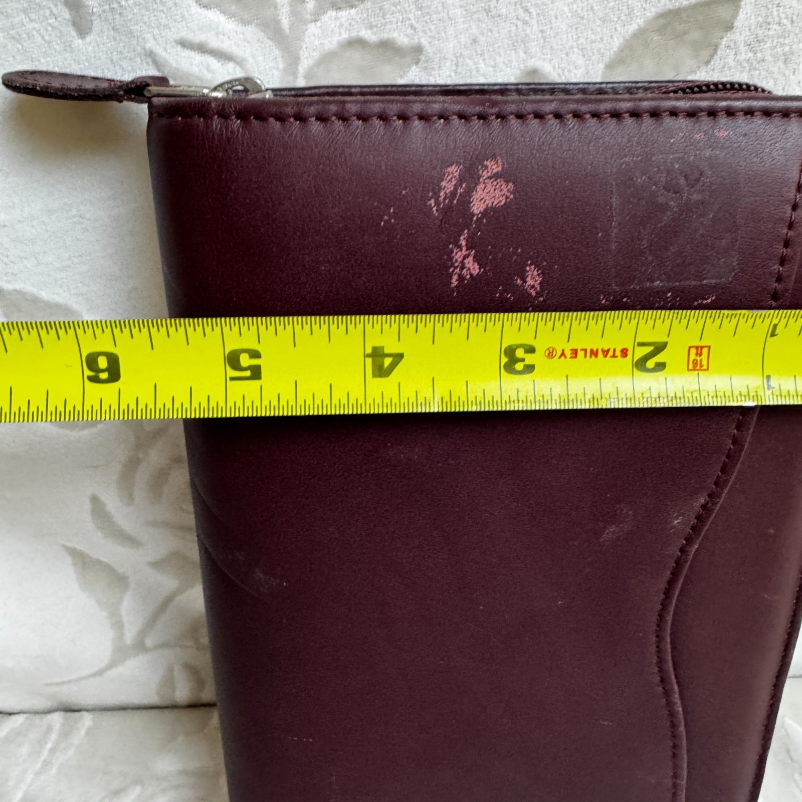 Vintage 1994 Day-Timer Leather Zip Planner Organizer With Inserts 6-Ring Binder