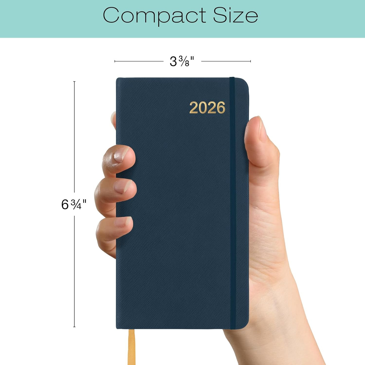 2026 Textured Cover Weekly Monthly Pocket Planner/Pocket Calendar, 6.75″x3.4″: 1