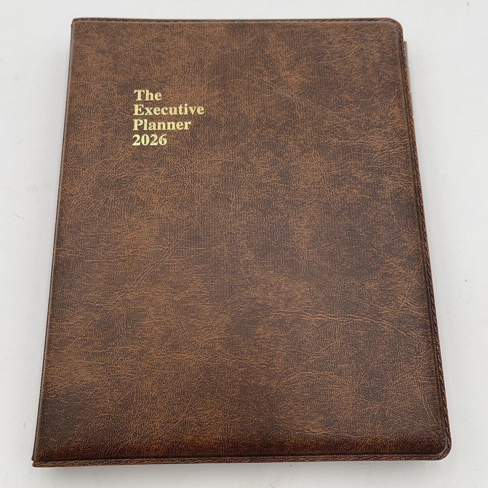 Pilot The Executive Planner 2026 Brown Faux Leather Large Padfolio Office