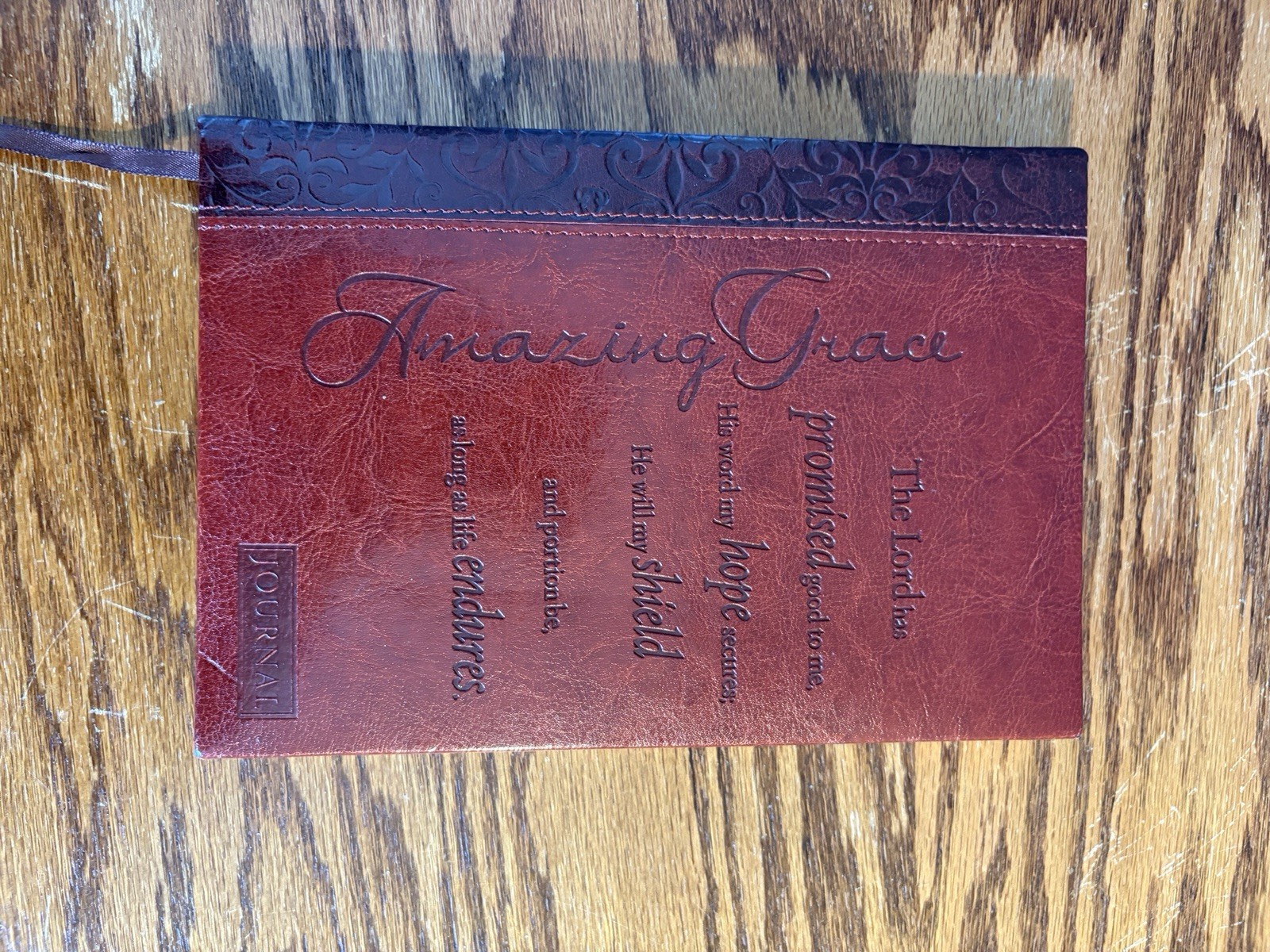 Christian Arts Journal Amazing Grace Faux Leather Bible Quotes Gold Gilded Pages