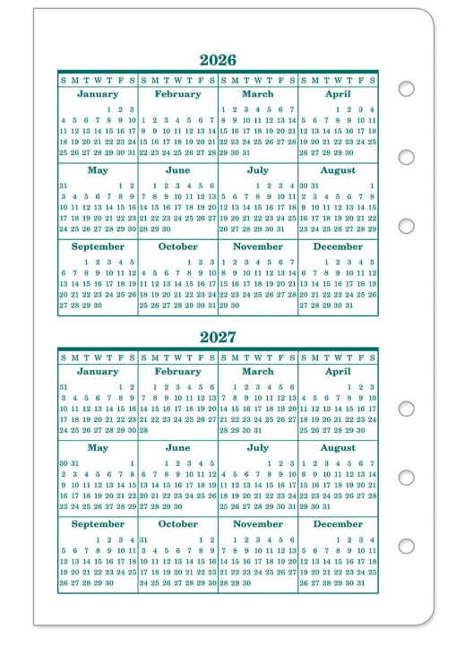 Two Page Per Day – Ring-Bound (Compact, Apr 2026 – Mar 2027)