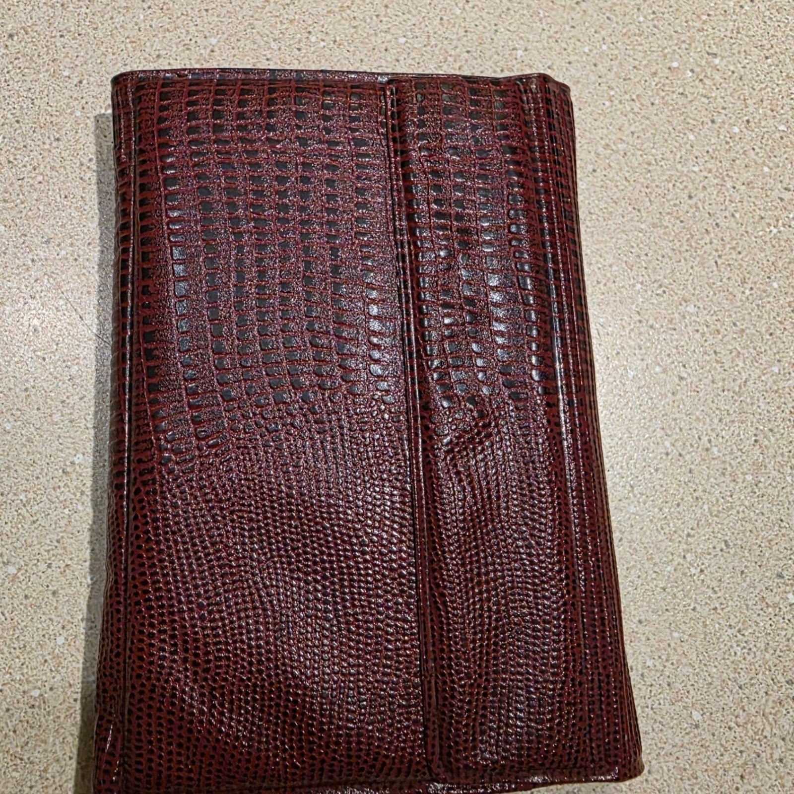 Pocket Planner Burgundy 1999 Faux Lizard Address Book, “little black book”