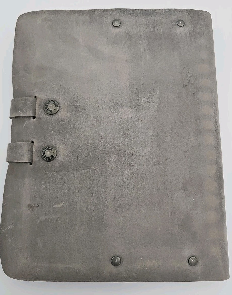 Birenstock Grey Leather Planner/Paper/Journal 9 1/2″x7″ Refillable And Keychain