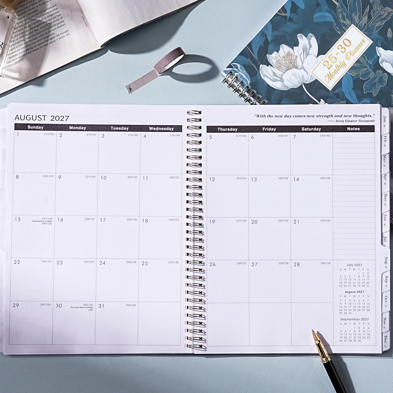 2024-2029 Monthly Planner 5-Year Calendar, 9×11 Inch Double Pocket