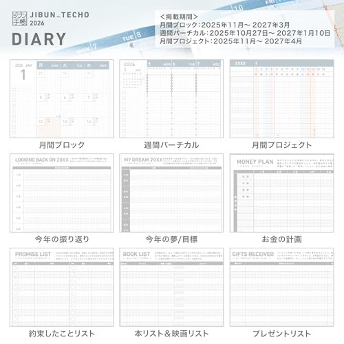 Kokuyo Jibun Techo Mini 2026 Monthly Weekly B6 Slim Red Planner Notebook Diary
