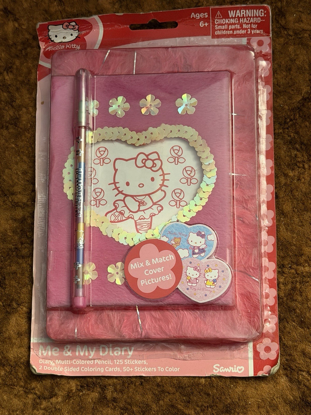 Sanrio Hello Kitty Me & My Diary Set Plush Cover RARE Collector’s Edition 2004