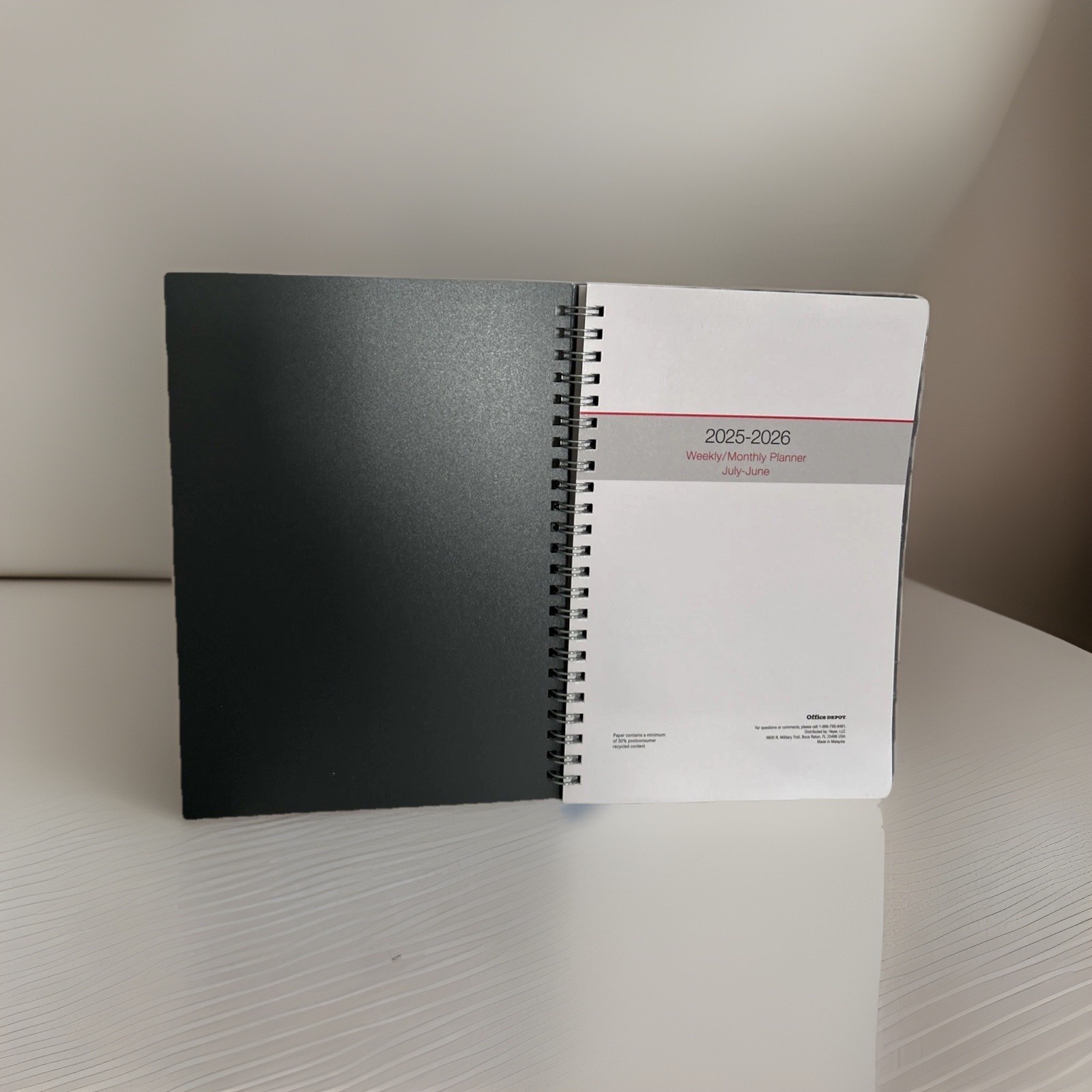 2025-2026 OD Brand Weekly/Monthly Academic Planner, 5″ x 8″, 30% Recycled, Gray
