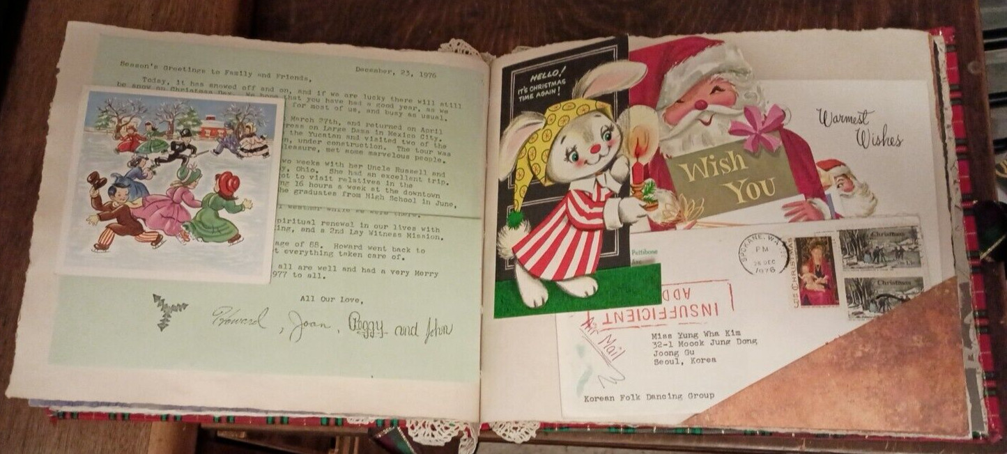 Handmade Christmas Junk Journal True Vintage Ephemera10″ x 8.5″ Photo Art