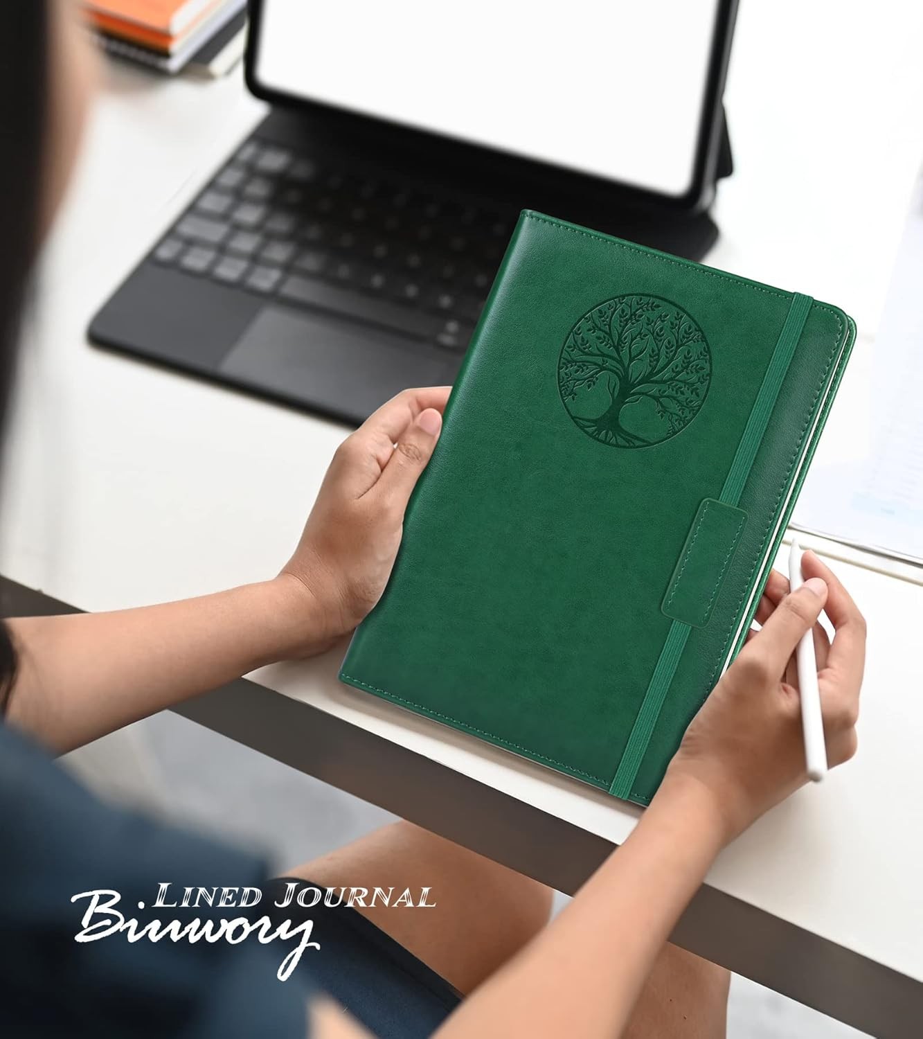 Lined Journal Notebook for Women Men,256 Pages A5 Hardcover Leather Journals for