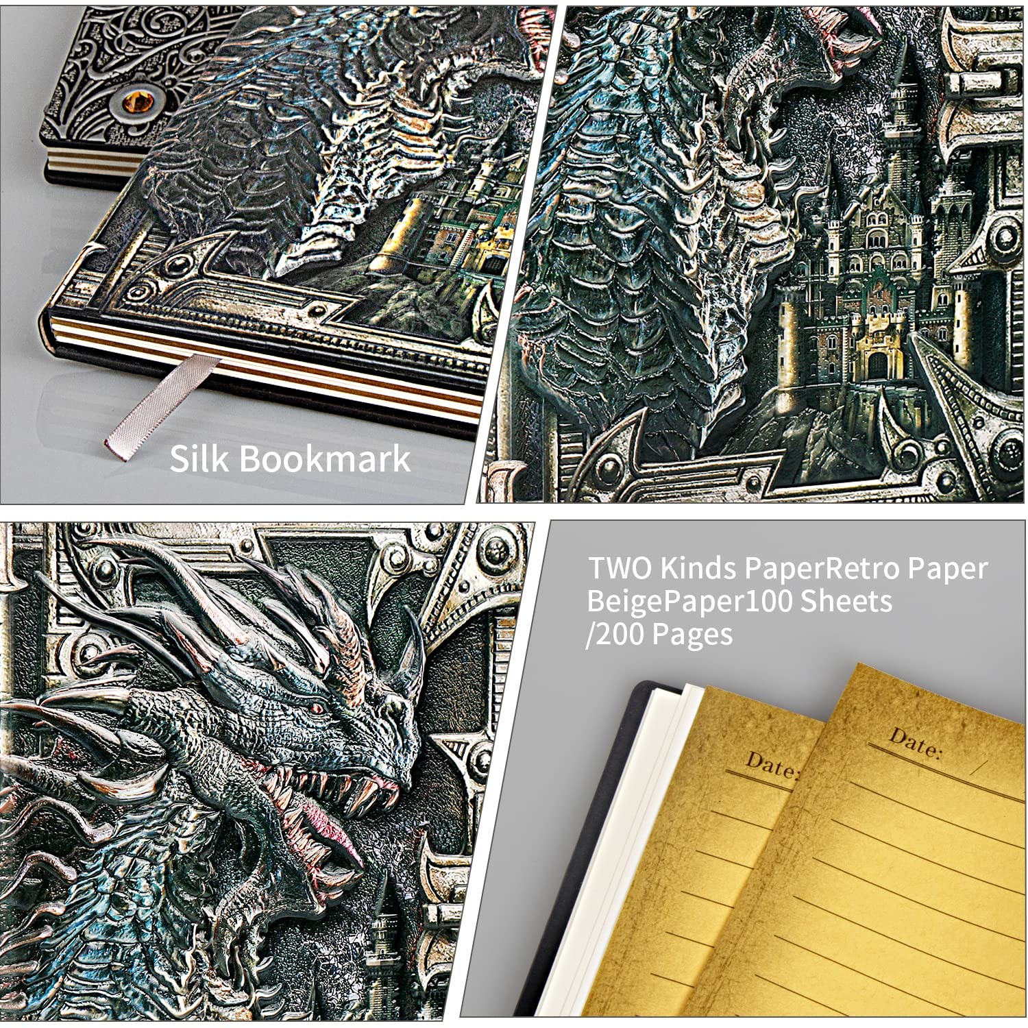 LongLongJin DND dungeon and dragon Notebook 3D Embossed Colorful Dragon