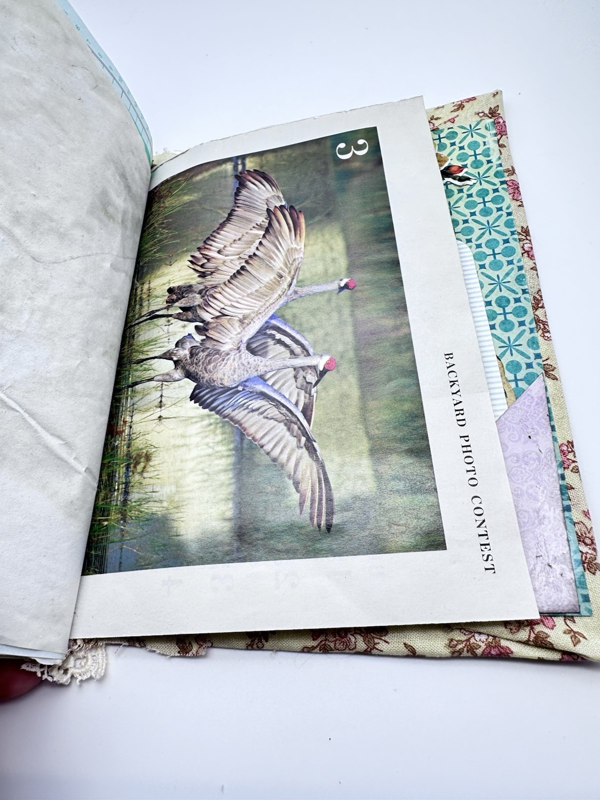 Junk Journal Bird Themed 8×6 Inches With Coffee Dyed Paper For Journaling