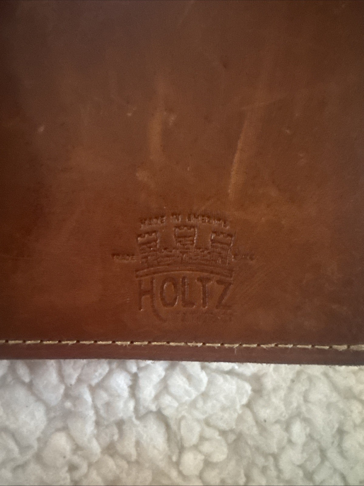 Holtz Genuine Kid Leather Portfolio Snap Latch Pockets Wallet Notebook Brown