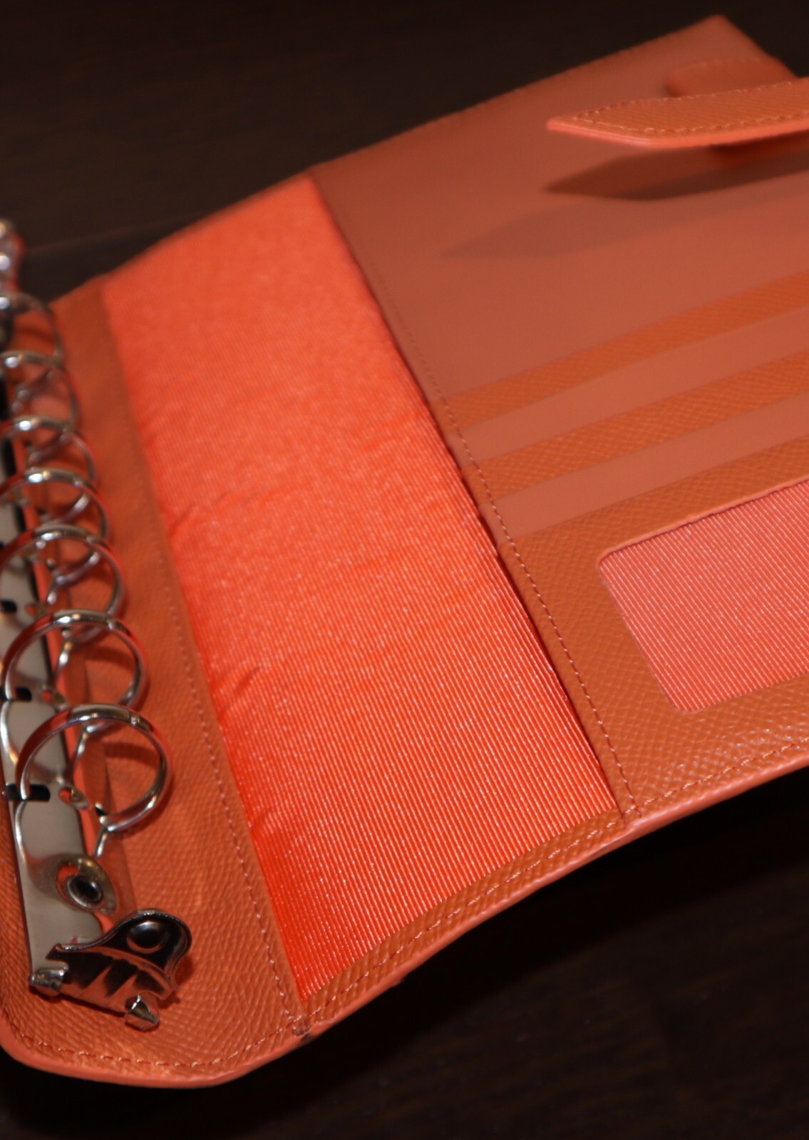 Classic FRANKLIN COVEY | *Noblessa II* ORANGE Leather .875 Rings Planner/Binder