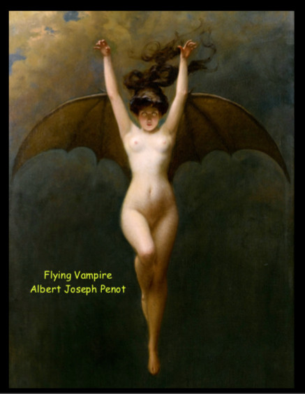 Flying Vampire 8×10 Journal/Notebook/Diary 200 Ruled Pages Fine Art Cover