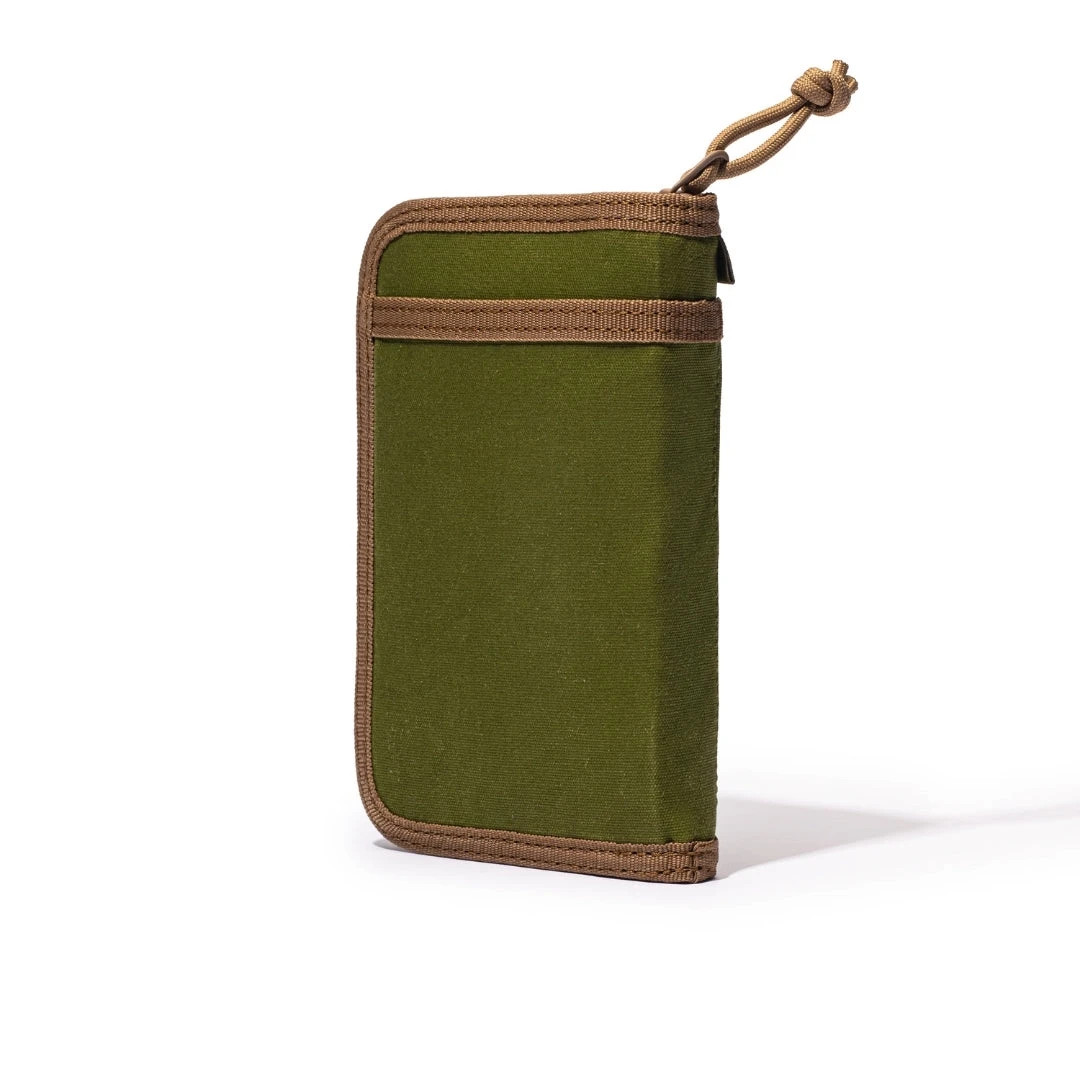 LOCHBY Pocket Journal Olive Green |Notebook Cover | Water Resistant Waxed Canvas