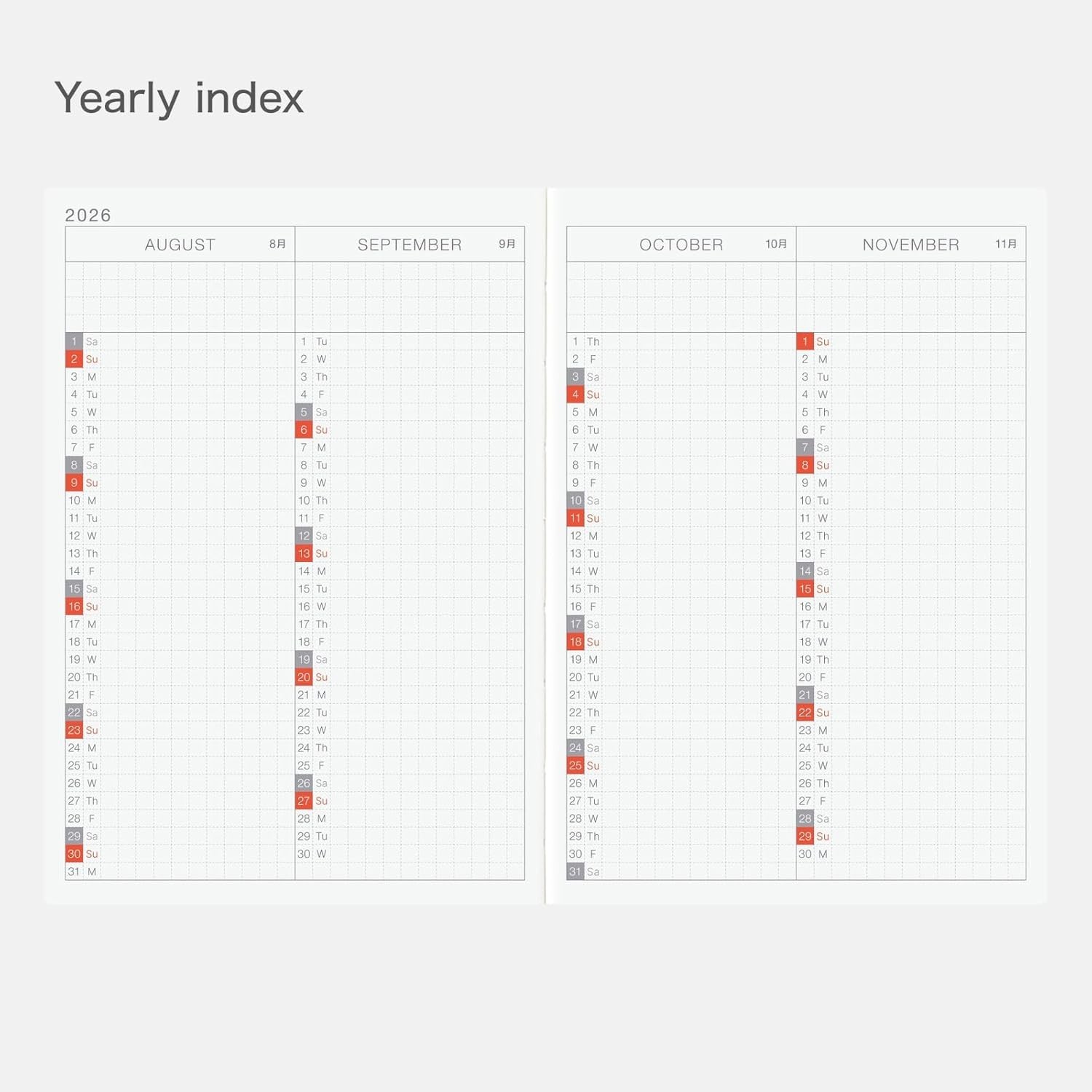 Compact A6 Planner 2026 English Edition