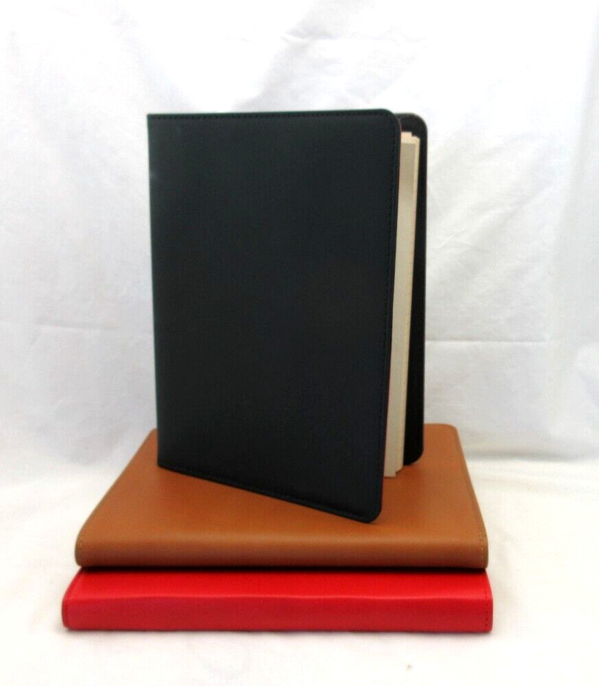 Graphic Image Notebook Refillable 9″ Leather Cover Spiral Lined Pages RED