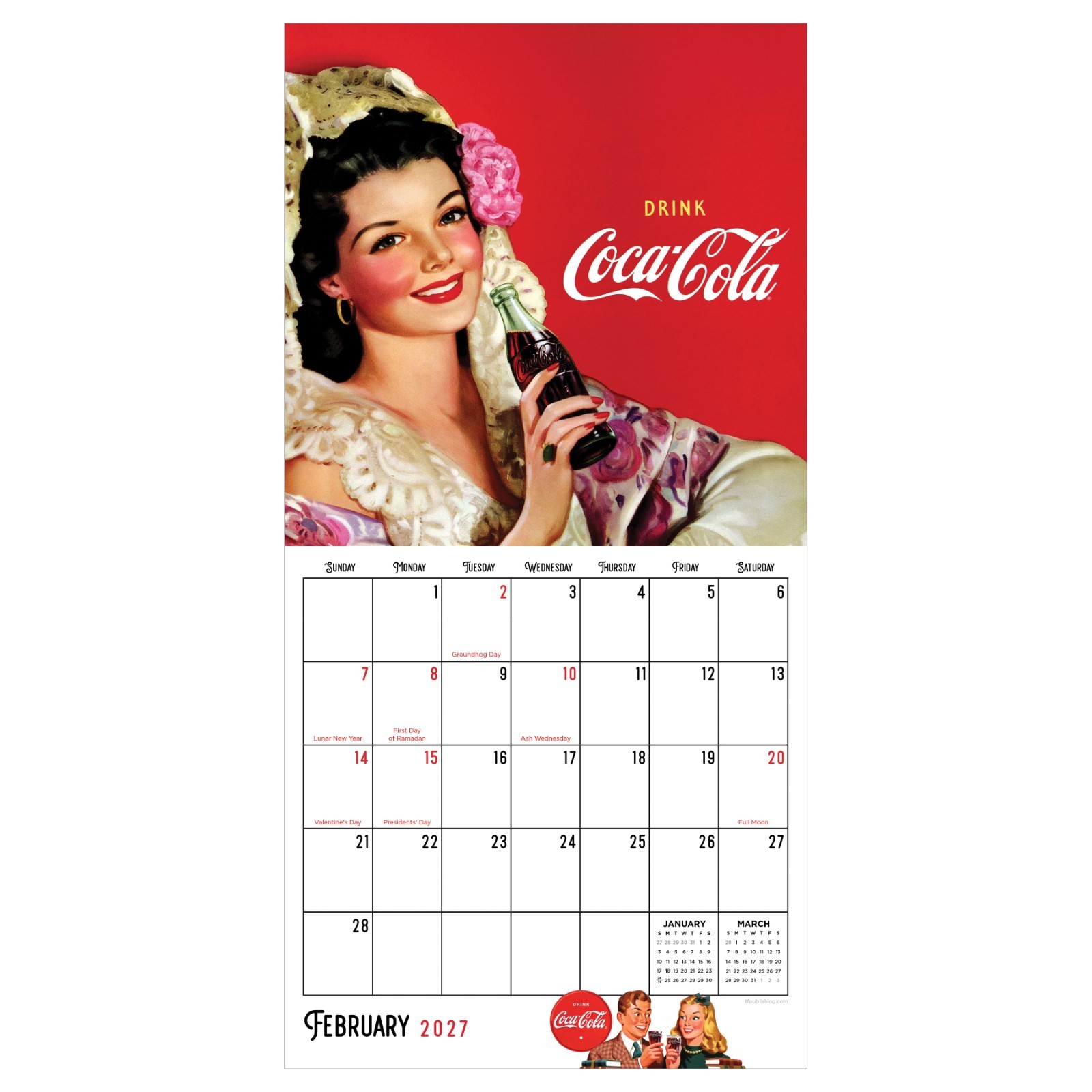 2027 Coca-Cola Mini Calendar