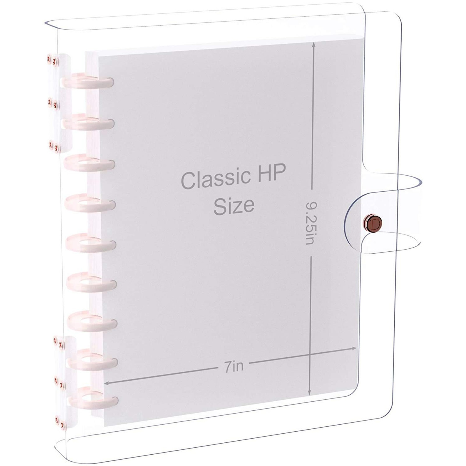 Discagenda Clarity Transparent See Through Clear PVC Planner Personal Organizer