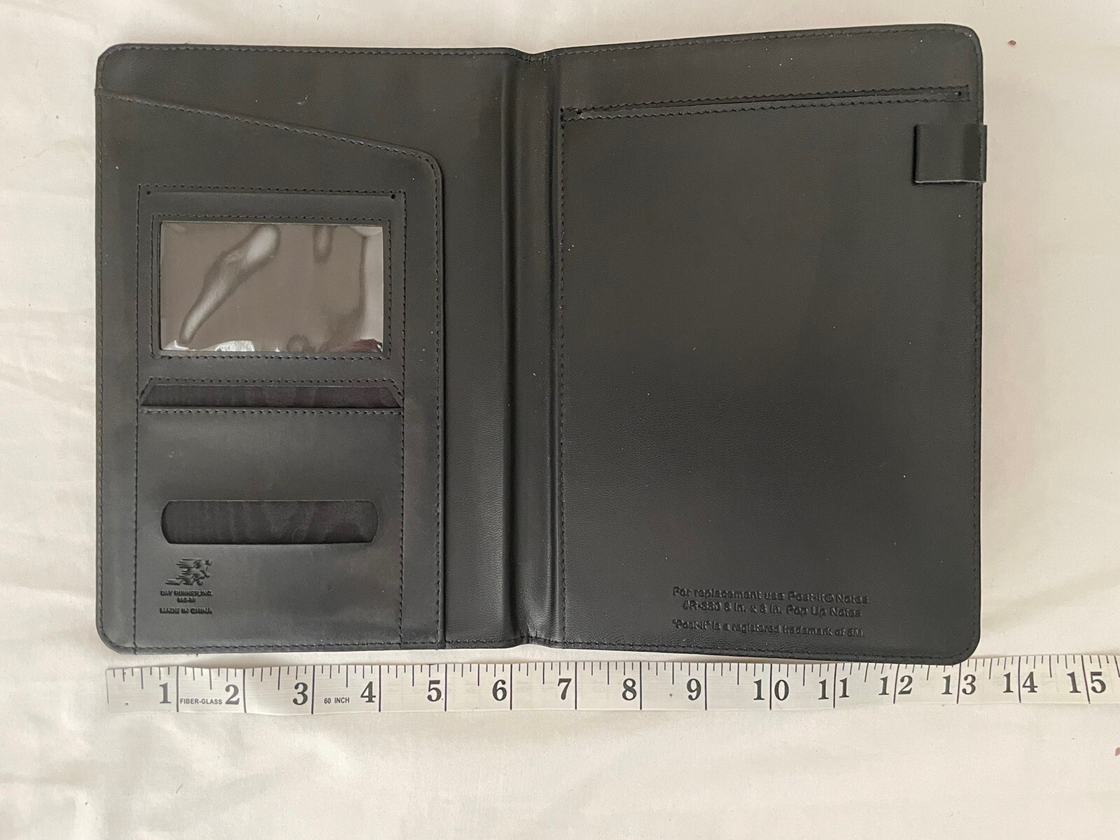 Vintage Day Runner Small Black Personal Organizer Cover ONLY – e331