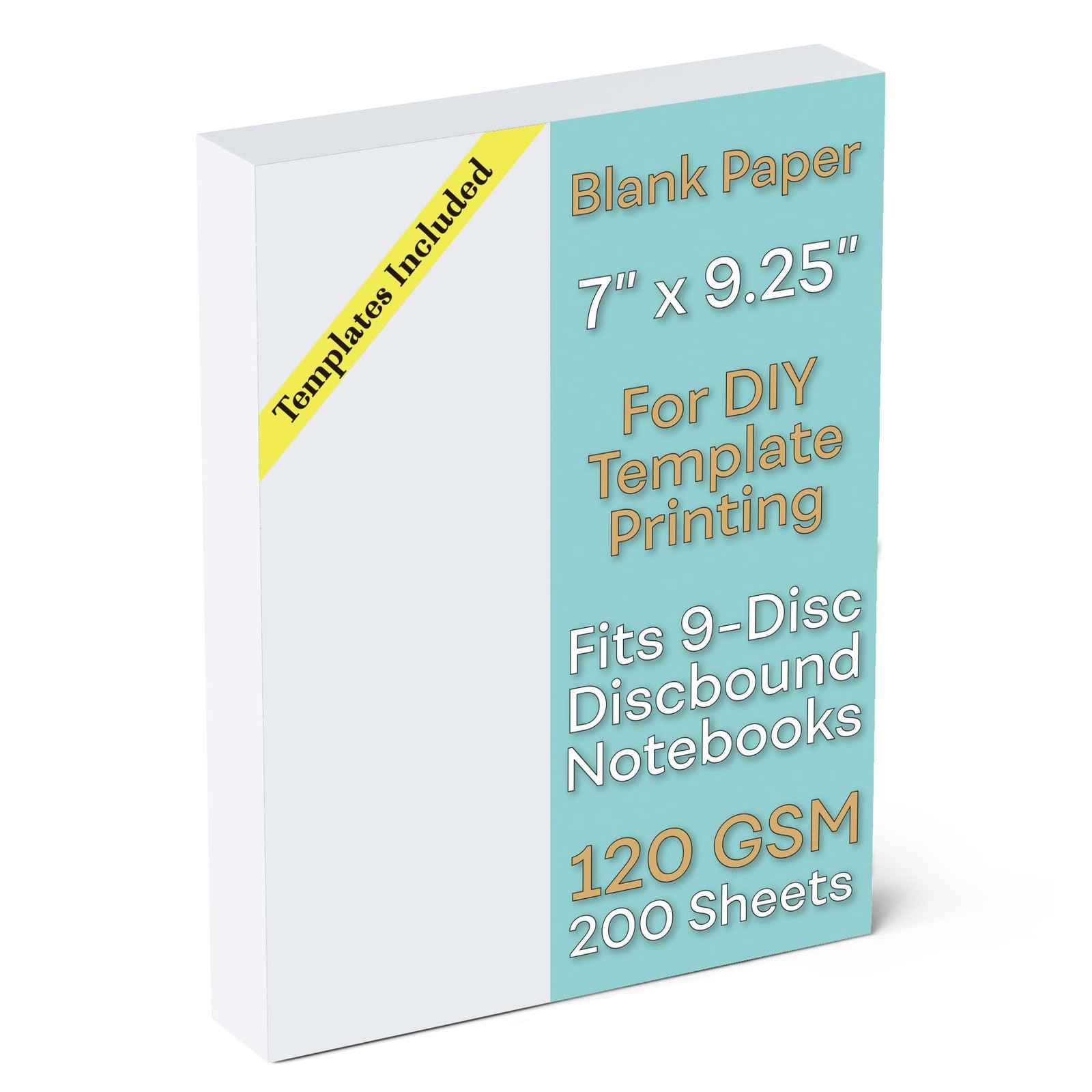 Blank 7 x 9.25 Inch Paper, 120 GSM, 200 Sheets, DIY Template Printing white