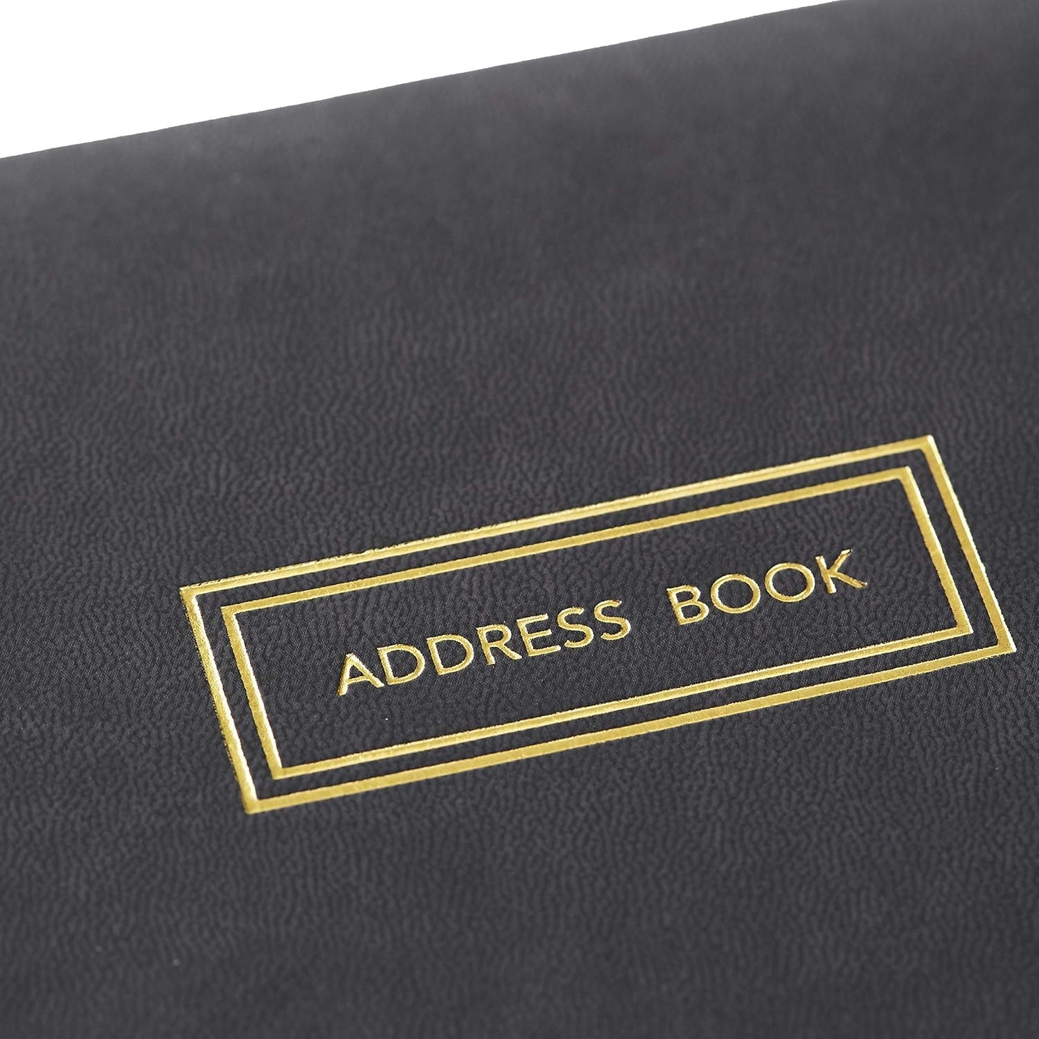 Stylish Refillable Address Organizer with Gold Stamped Cover, 7.25 x 7.75 in